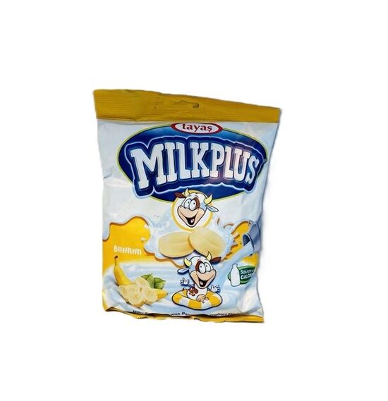 Tayas Milkplus košļājamās konfektes ar banānu garšu